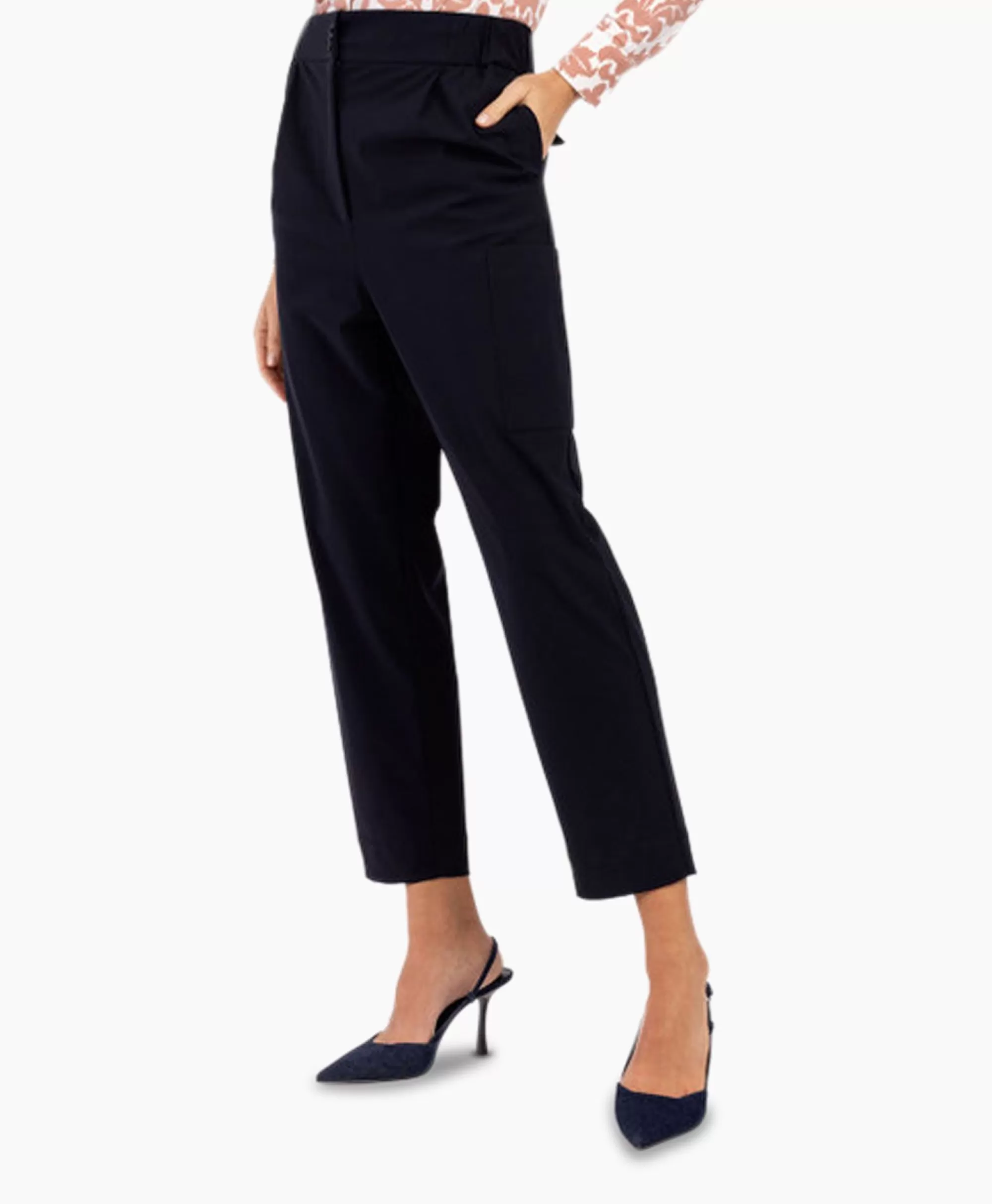 Broeken*Studio Anneloes Broek Janneke Cargo Trousers Donker Blauw