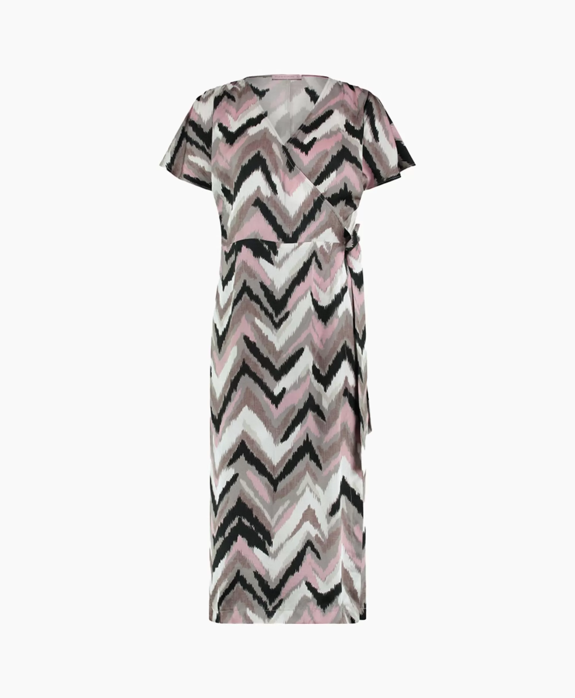 Jurken*Studio Anneloes Jurk Juno Satin Wrap Dress Ecru