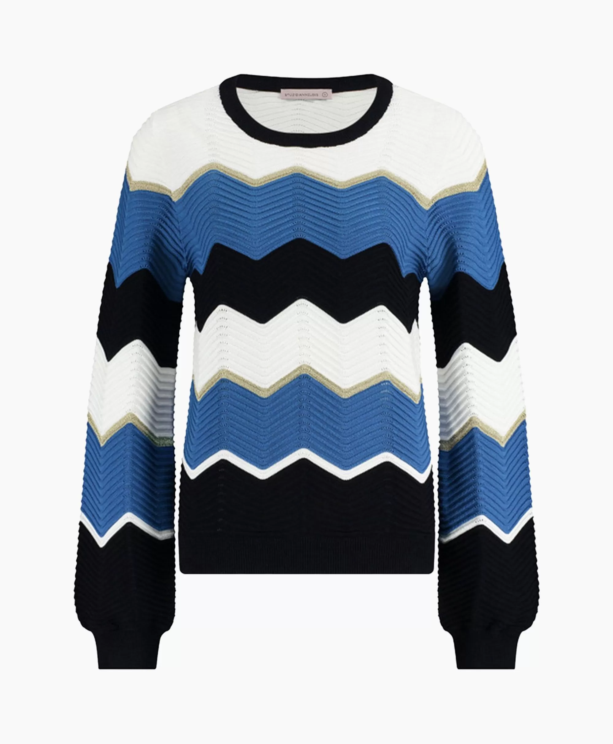 Truien*Studio Anneloes Pullover Isa Zigzag Ajour Ecru