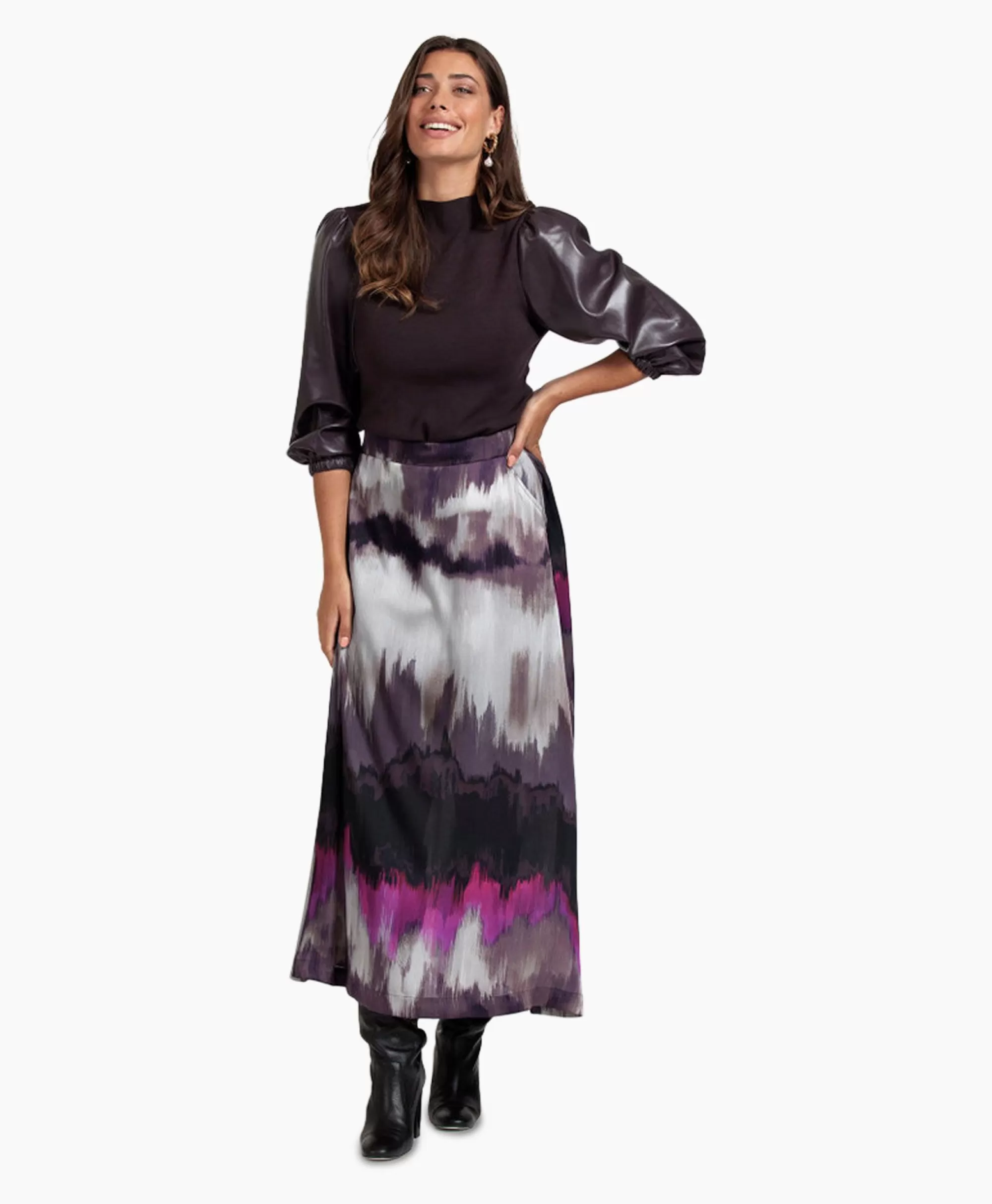 Rokken*Studio Anneloes Rok Stevie Crepe Skirt Combo L