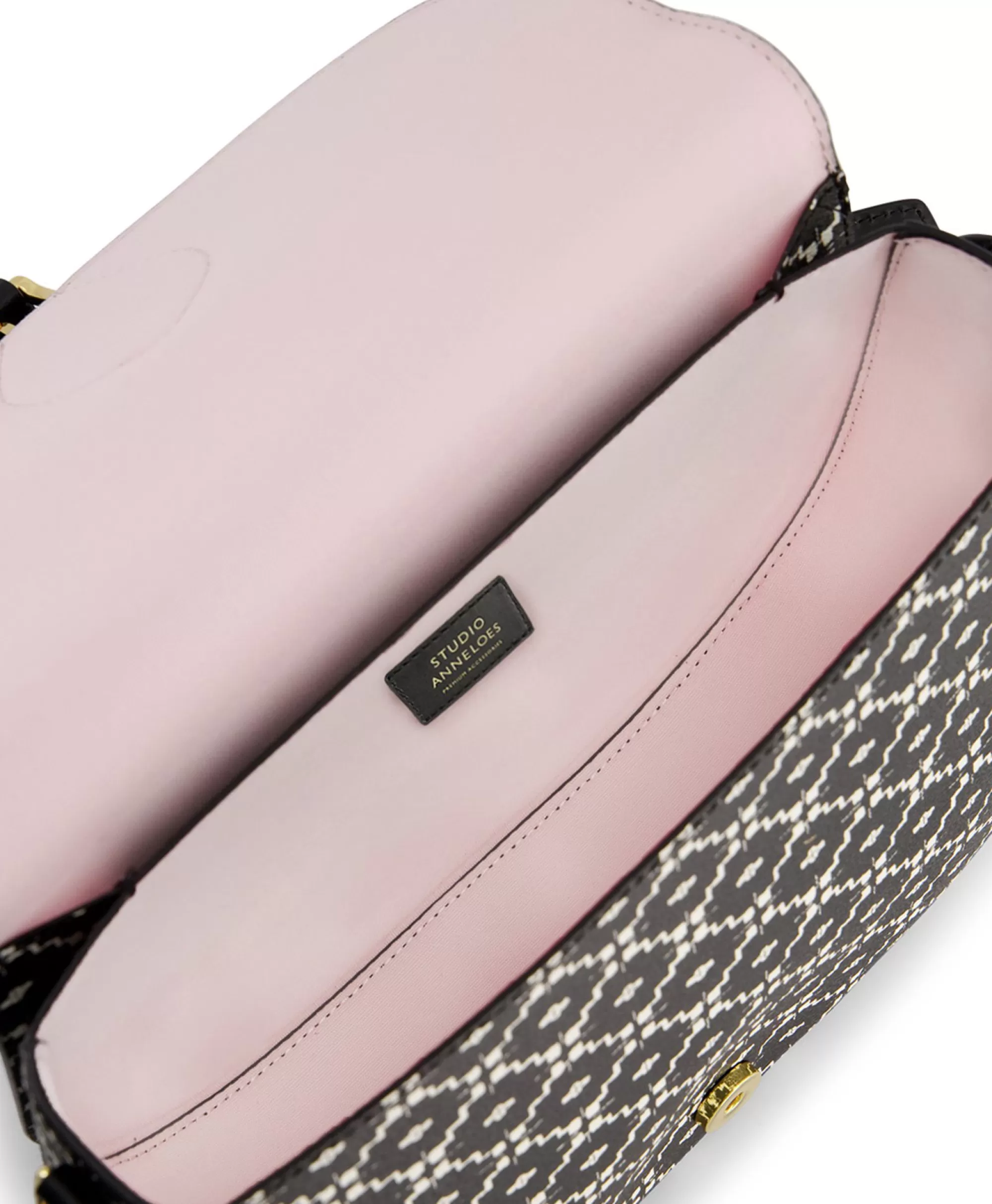 Tassen*Studio Anneloes Tas Crossbag Sa Print Zwart