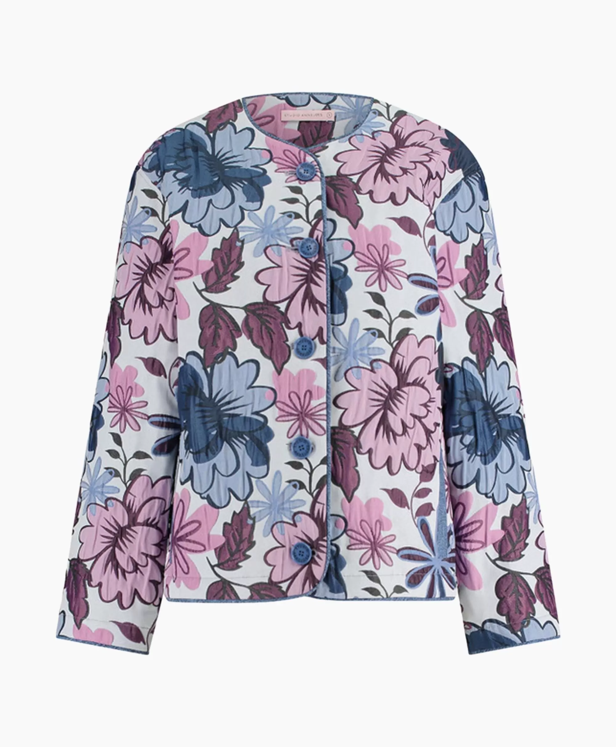 T-Shirts & Tops*Studio Anneloes Top Esra Jaquard Flower Jacket Ecru