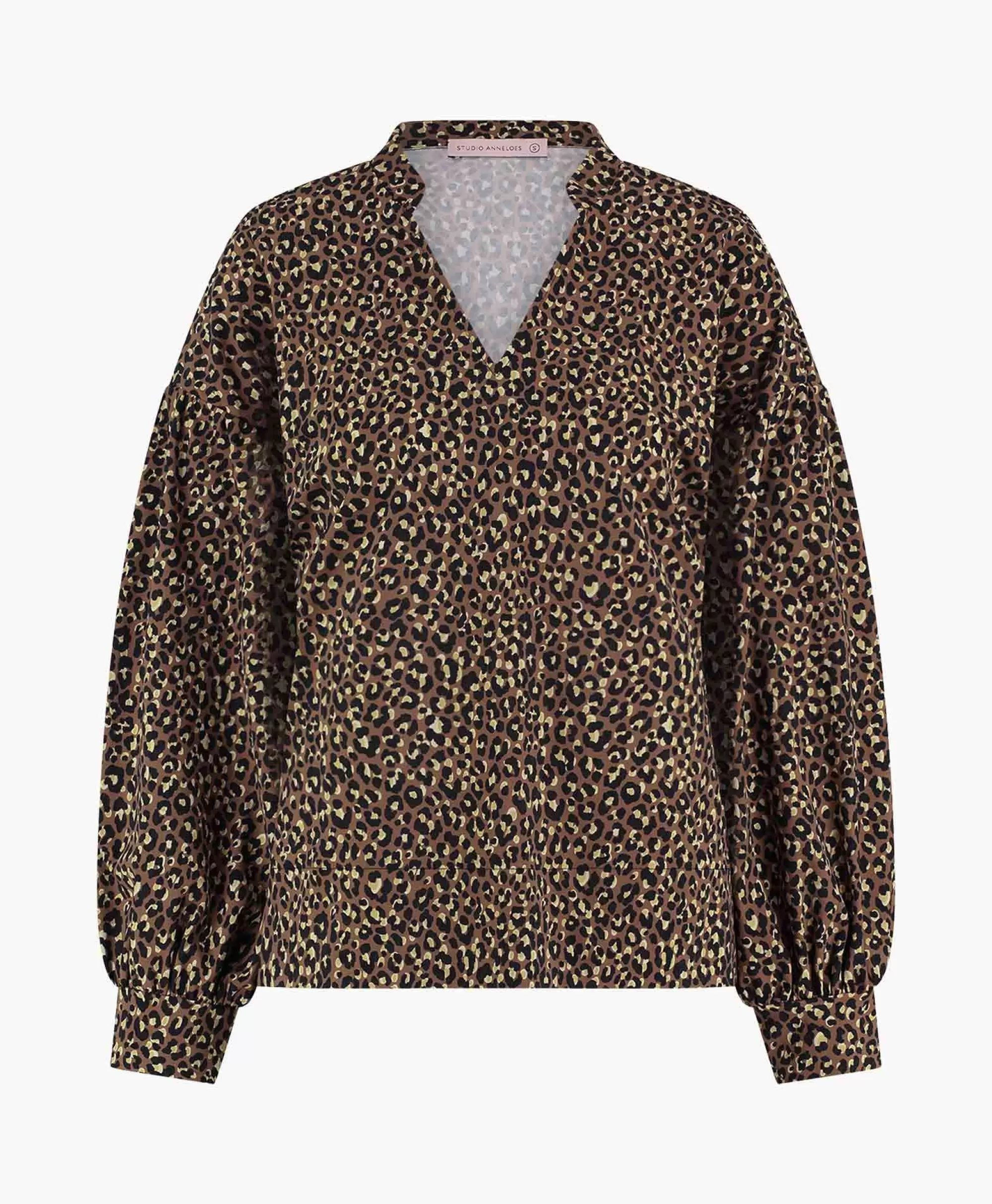 T-Shirts & Tops*Studio Anneloes Top Julia Leopard Bruin