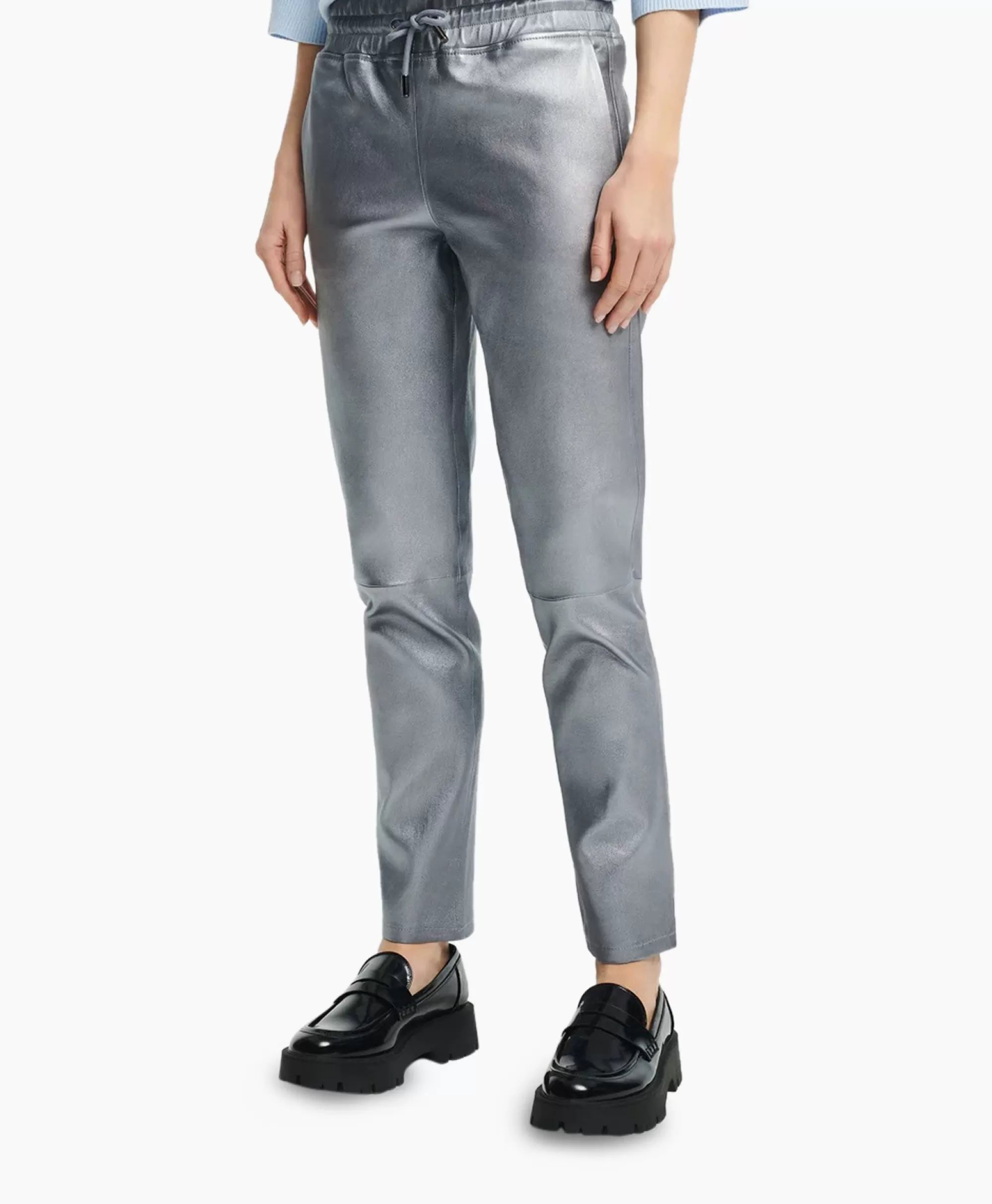 Broeken*Studioar By Arma Pantalon Naomi Stretch Plonge Zilver