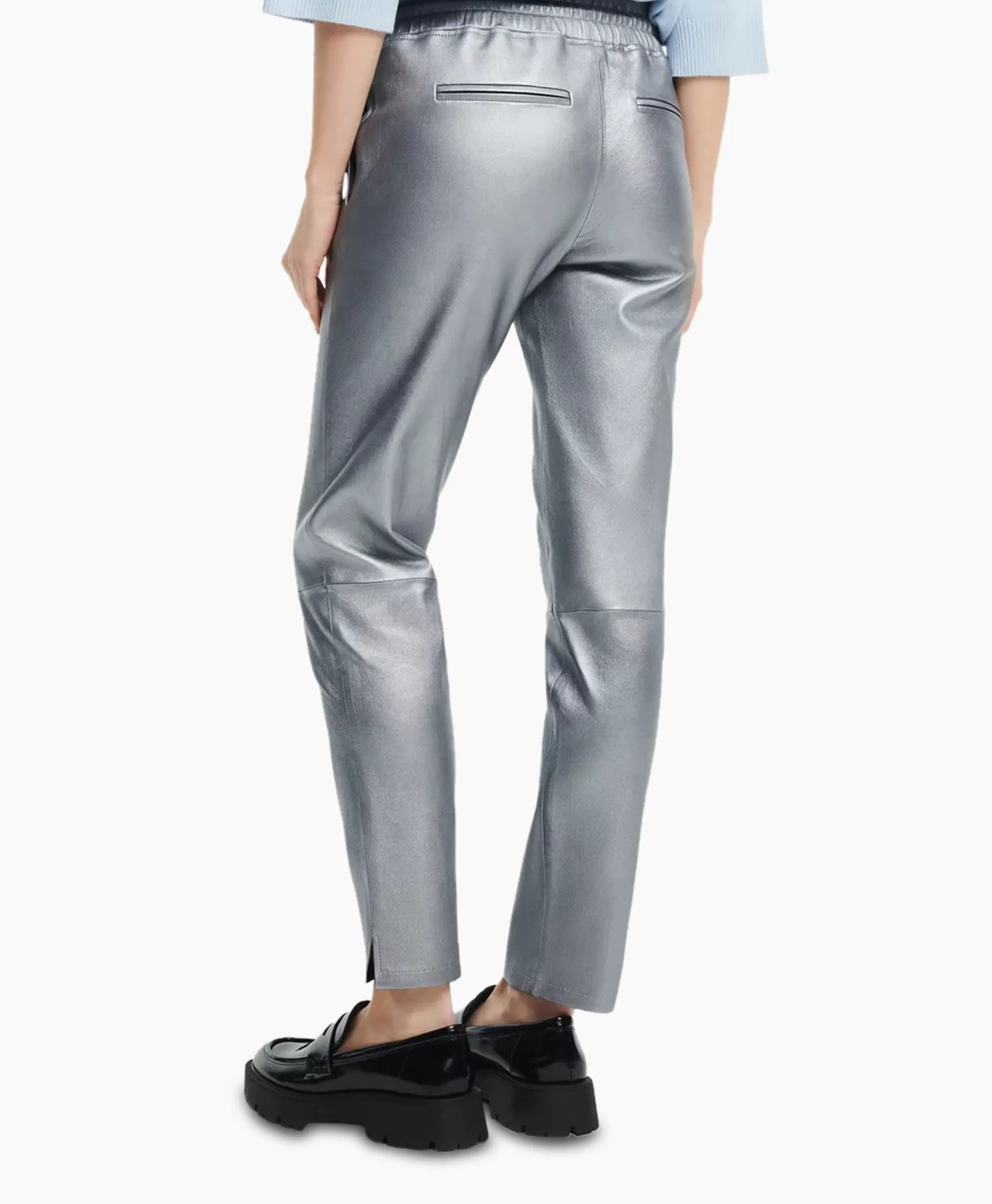 Broeken*Studioar By Arma Pantalon Naomi Stretch Plonge Zilver