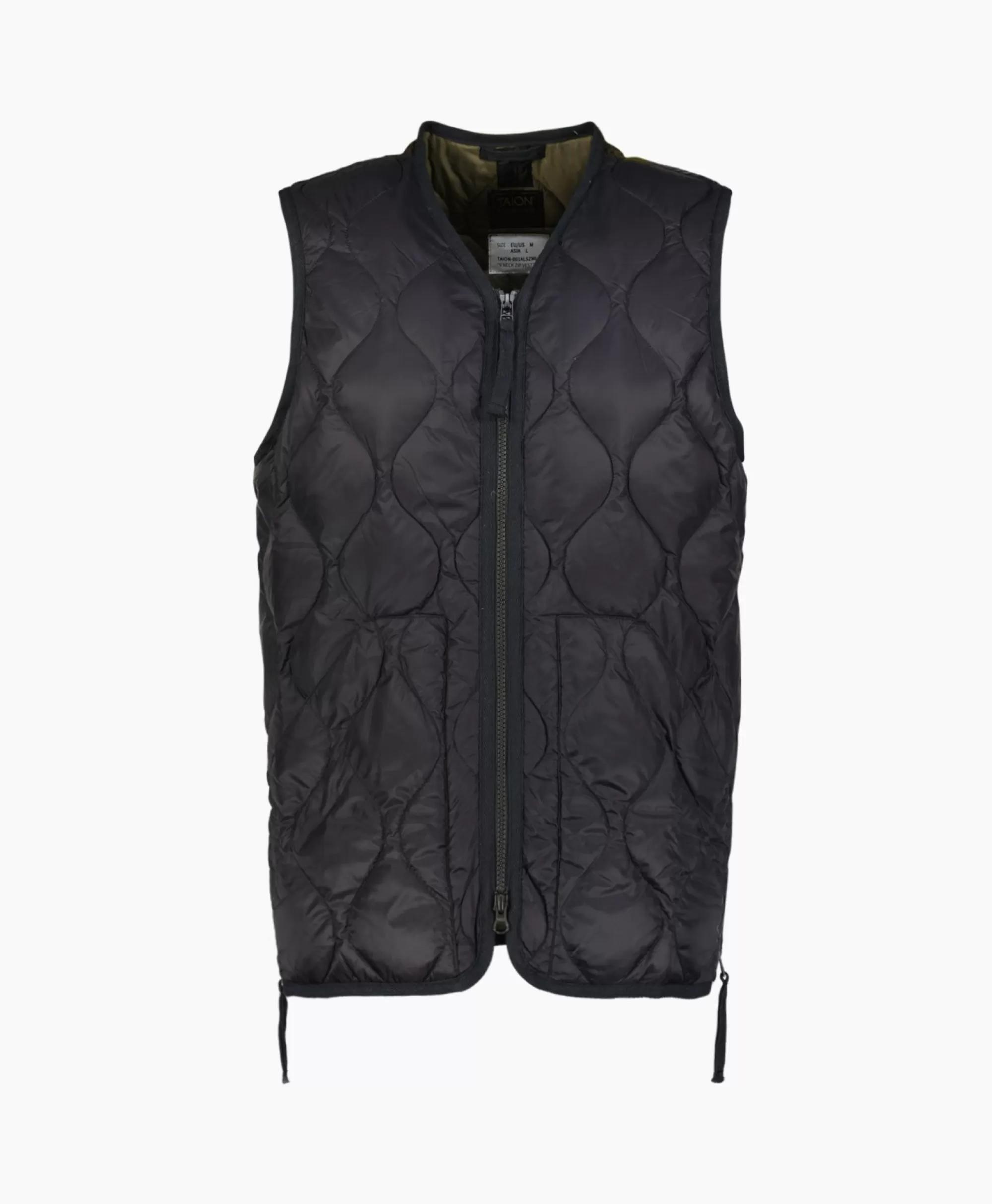 Jassen*Taion Bodywarmer Military V Neck Zwart