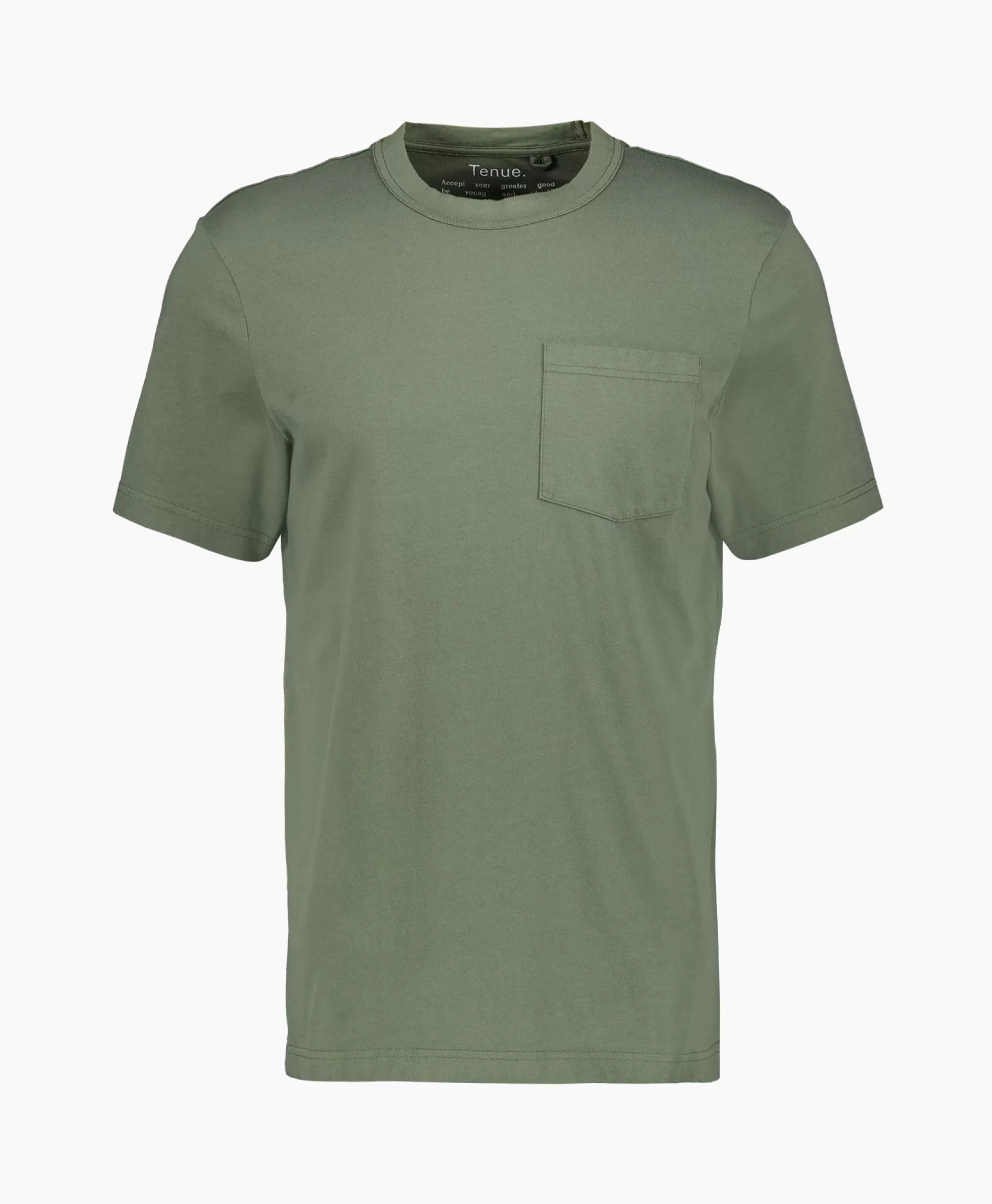 T-Shirts*Tenue. T-Shirt Korte Mouw John Pocket Tee Groen