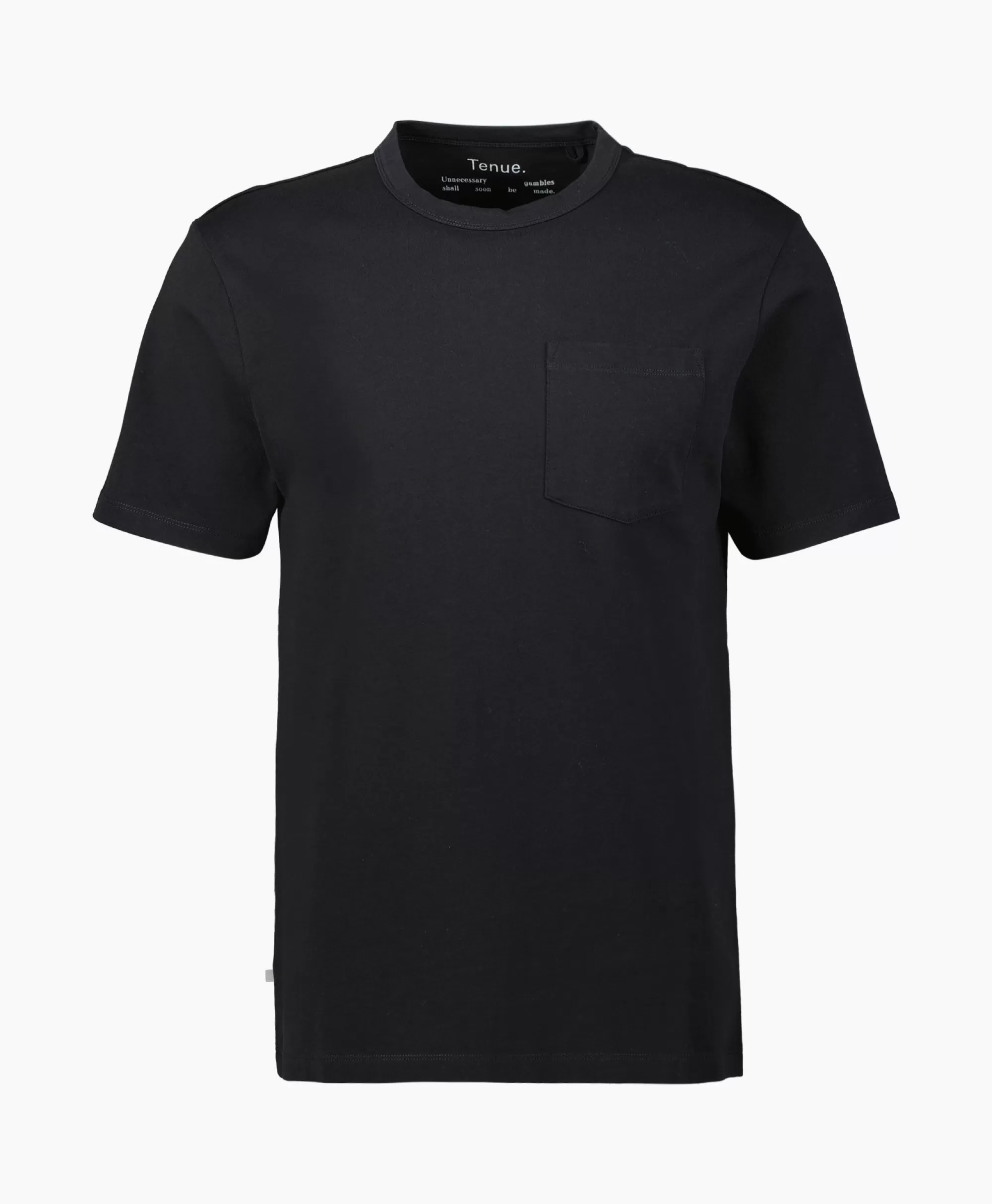 T-Shirts*Tenue. T-Shirt Korte Mouw John Pocket Tee Zwart