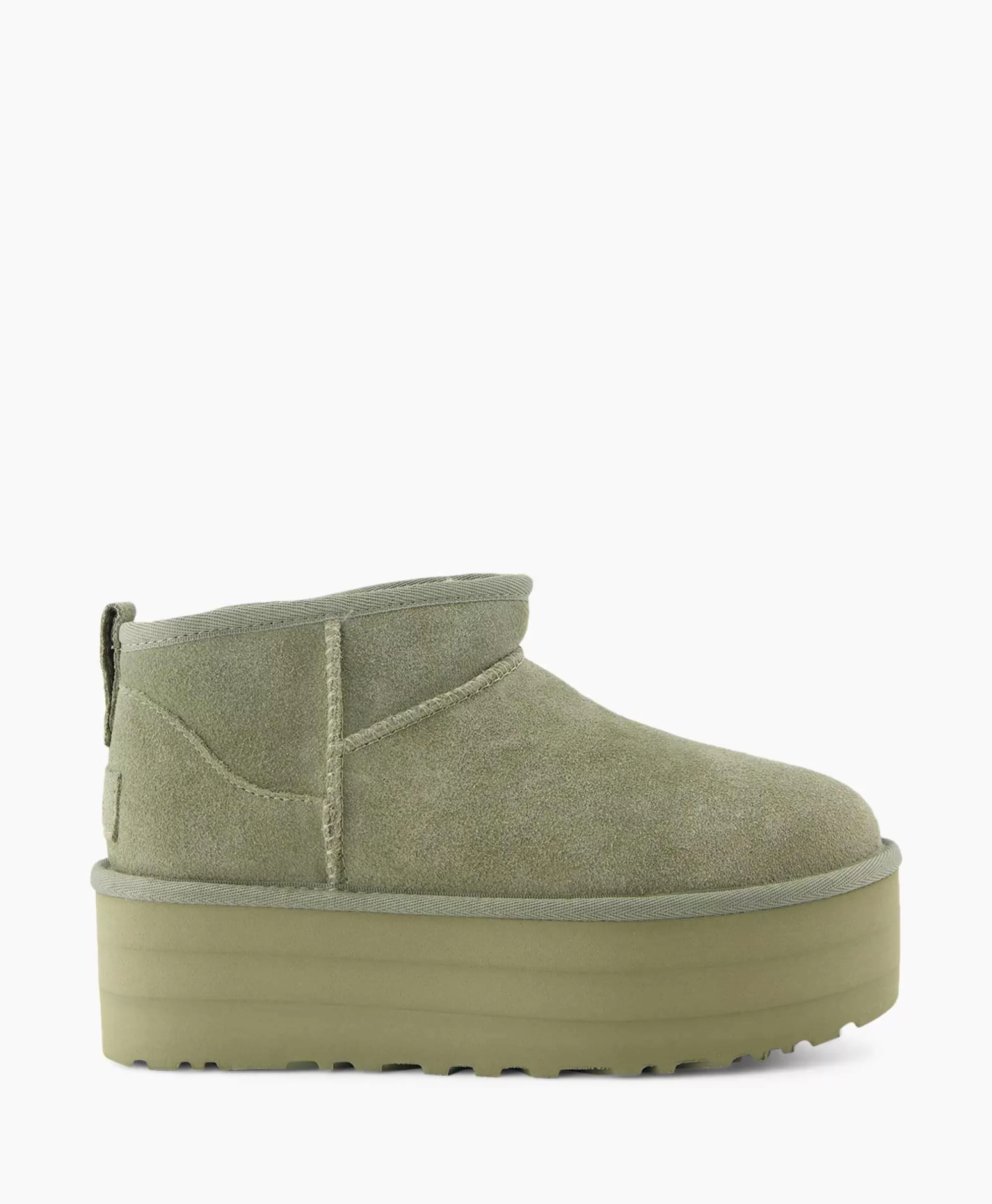 Laarzen*Ugg Enkellaars W Classic Ultra Mini Platform Groen