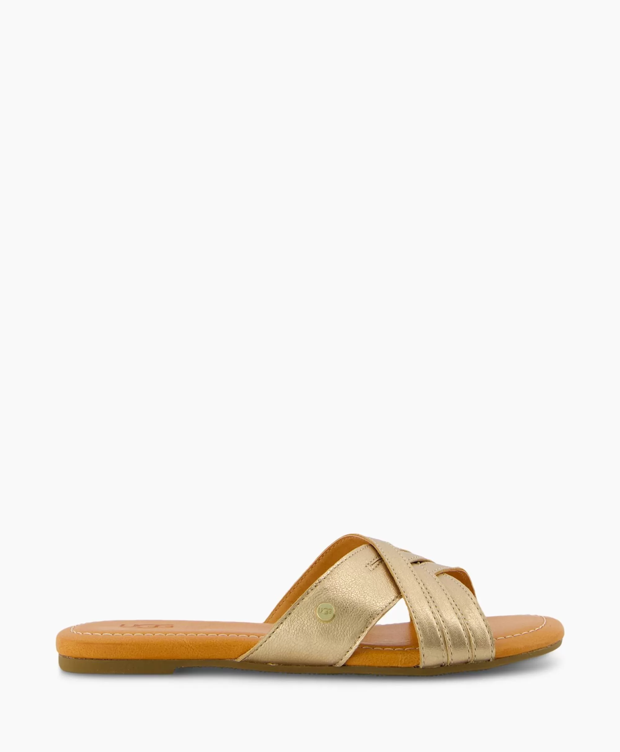 Sandalen*Ugg Sandaal Zonder Hak W Kenleigh Slide Goud