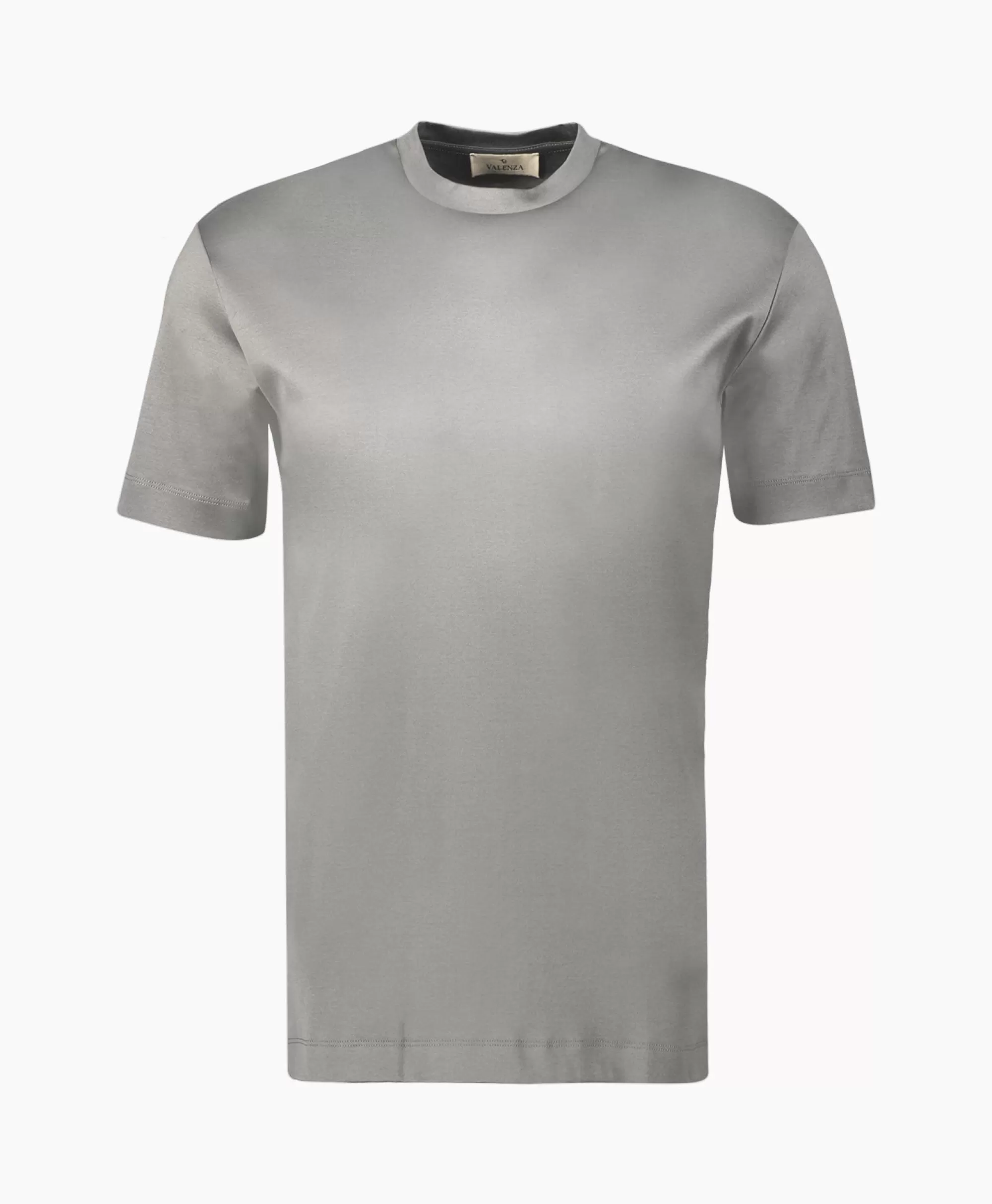 T-Shirts*Valenza T-Shirt Interlock Supima Licht Grijs