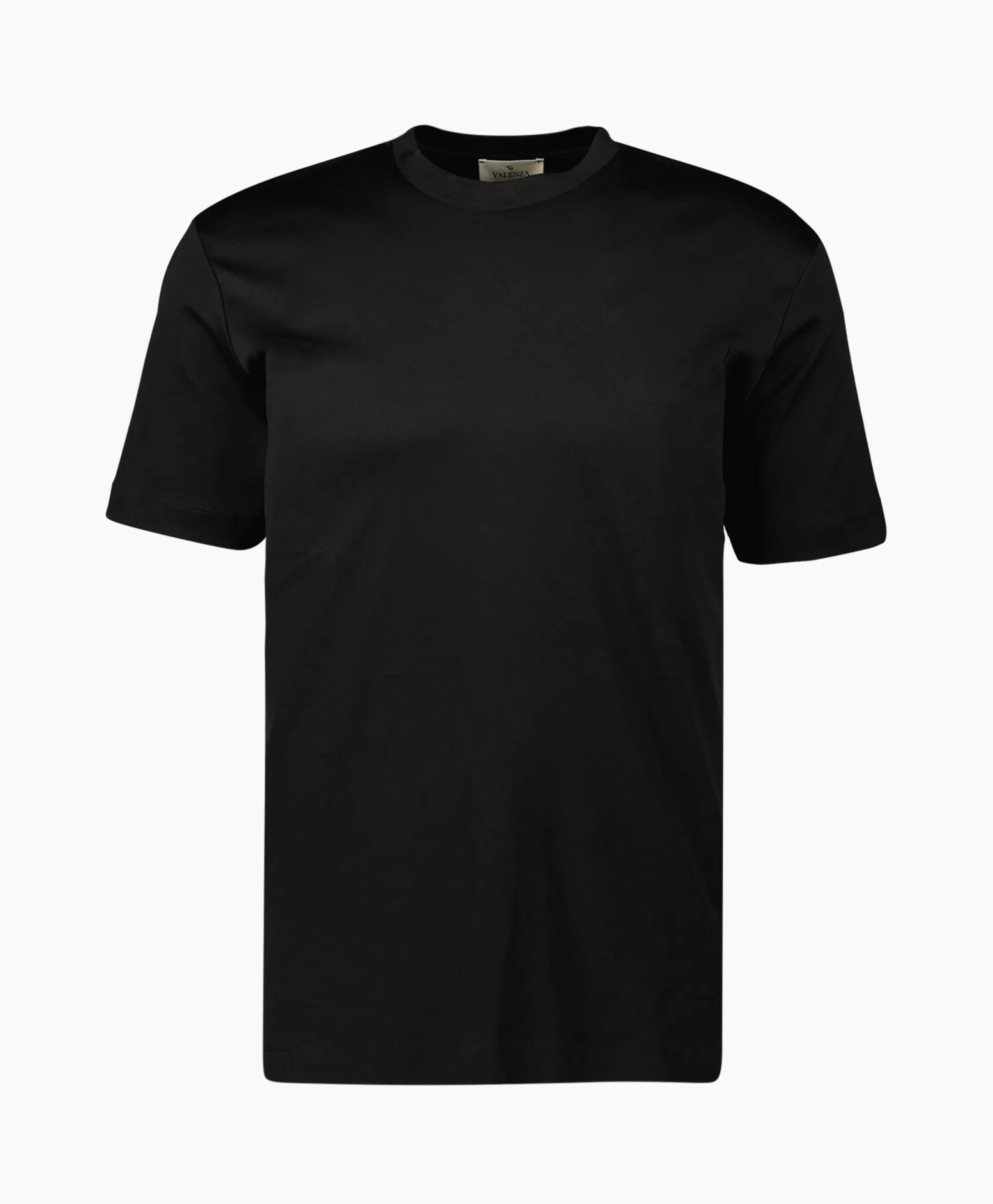 T-Shirts*Valenza T-Shirt Interlock Supima Zwart