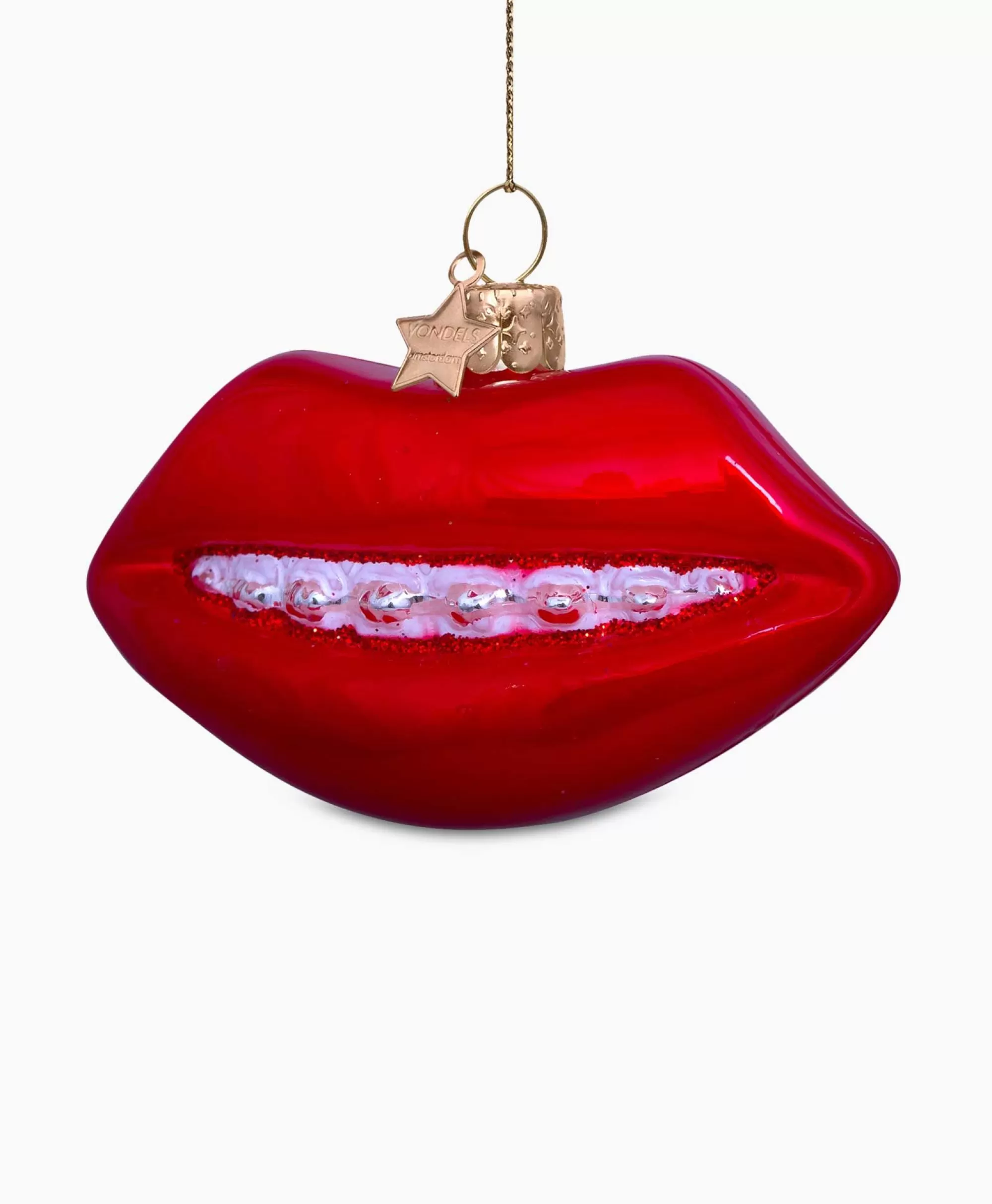 Lifestyle*Vondels Kerstbal Lippen Rood