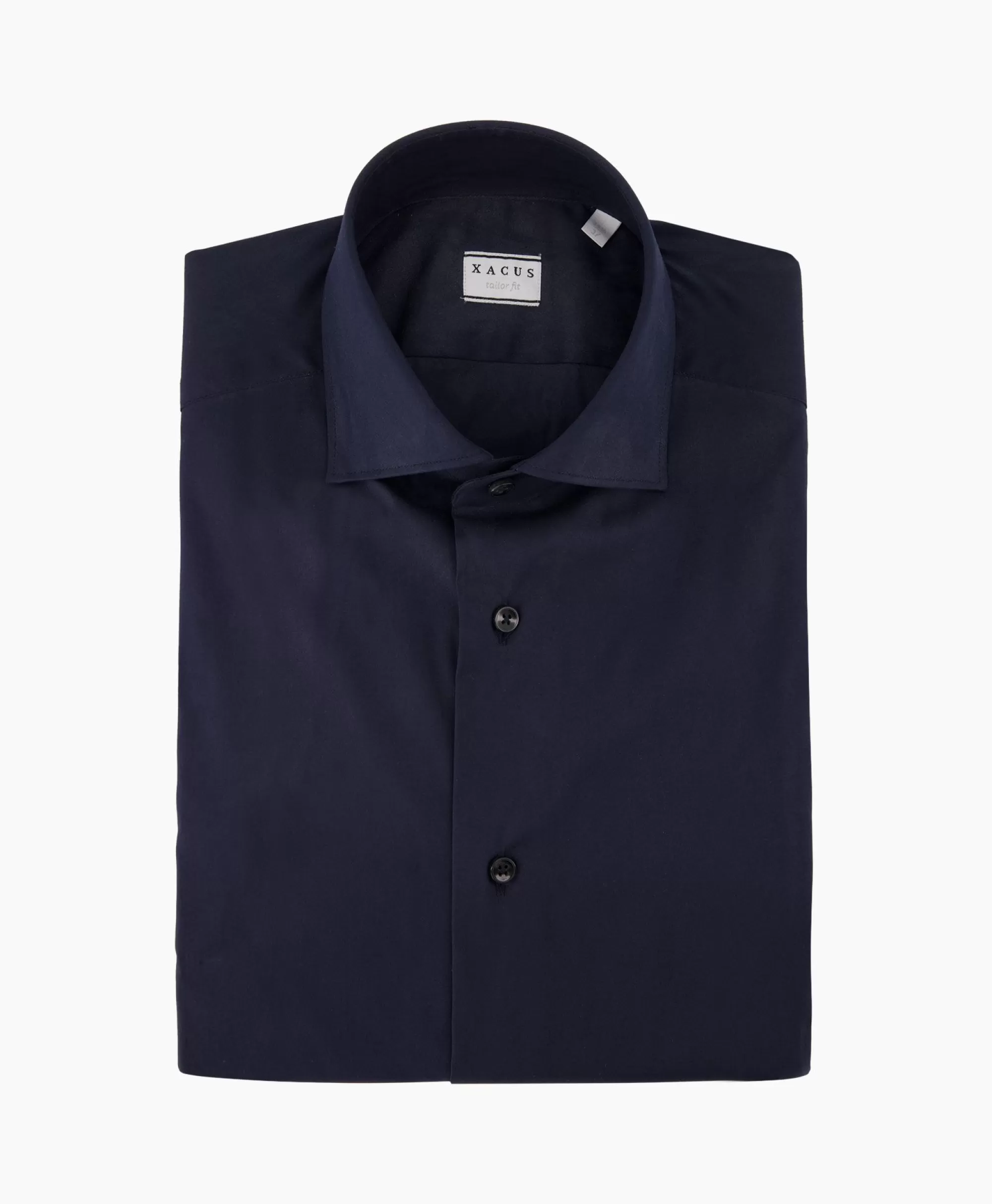 Overhemden*Xacus Tailor Fit Shirt Donker Blauw