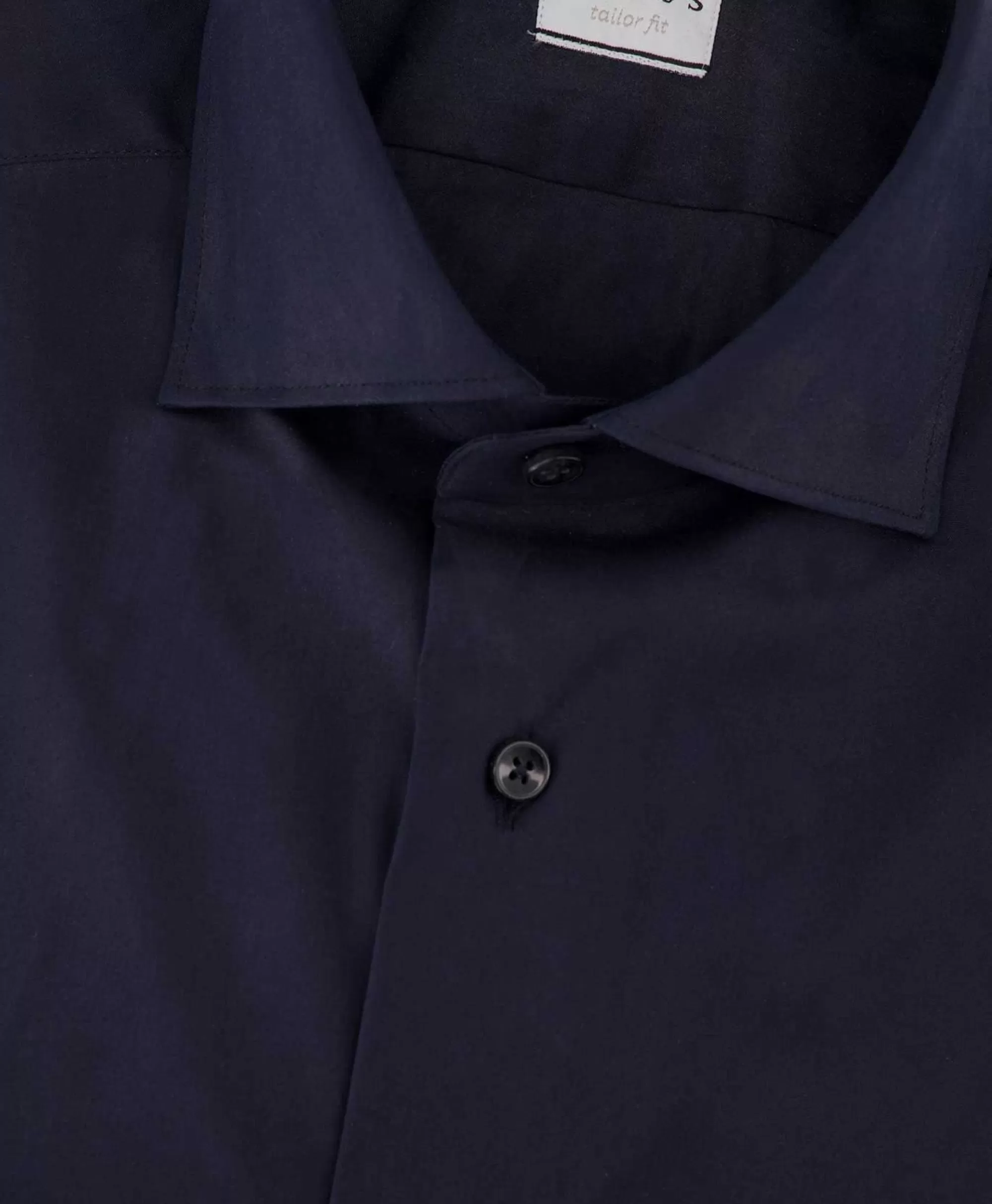 Overhemden*Xacus Tailor Fit Shirt Donker Blauw