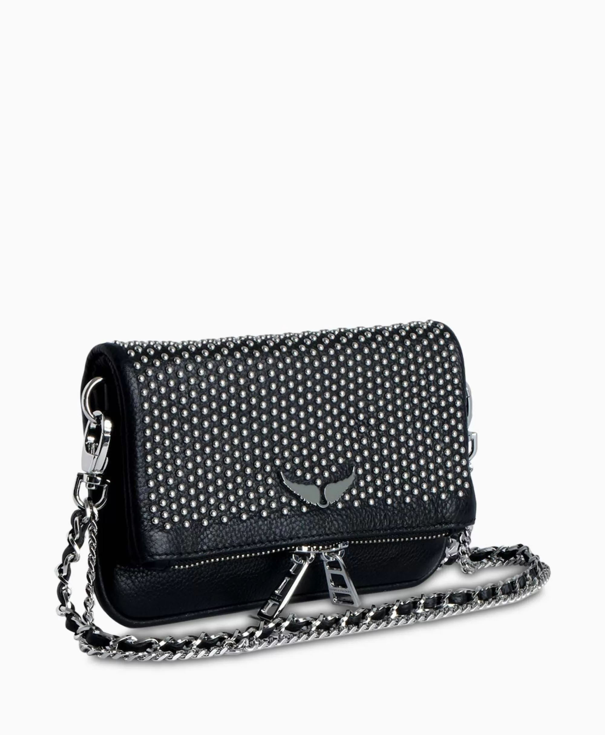 Tassen*Zadig & Voltaire Zadig & Voltaire Crossbody Tas Rock Nano Plumetis Zwart