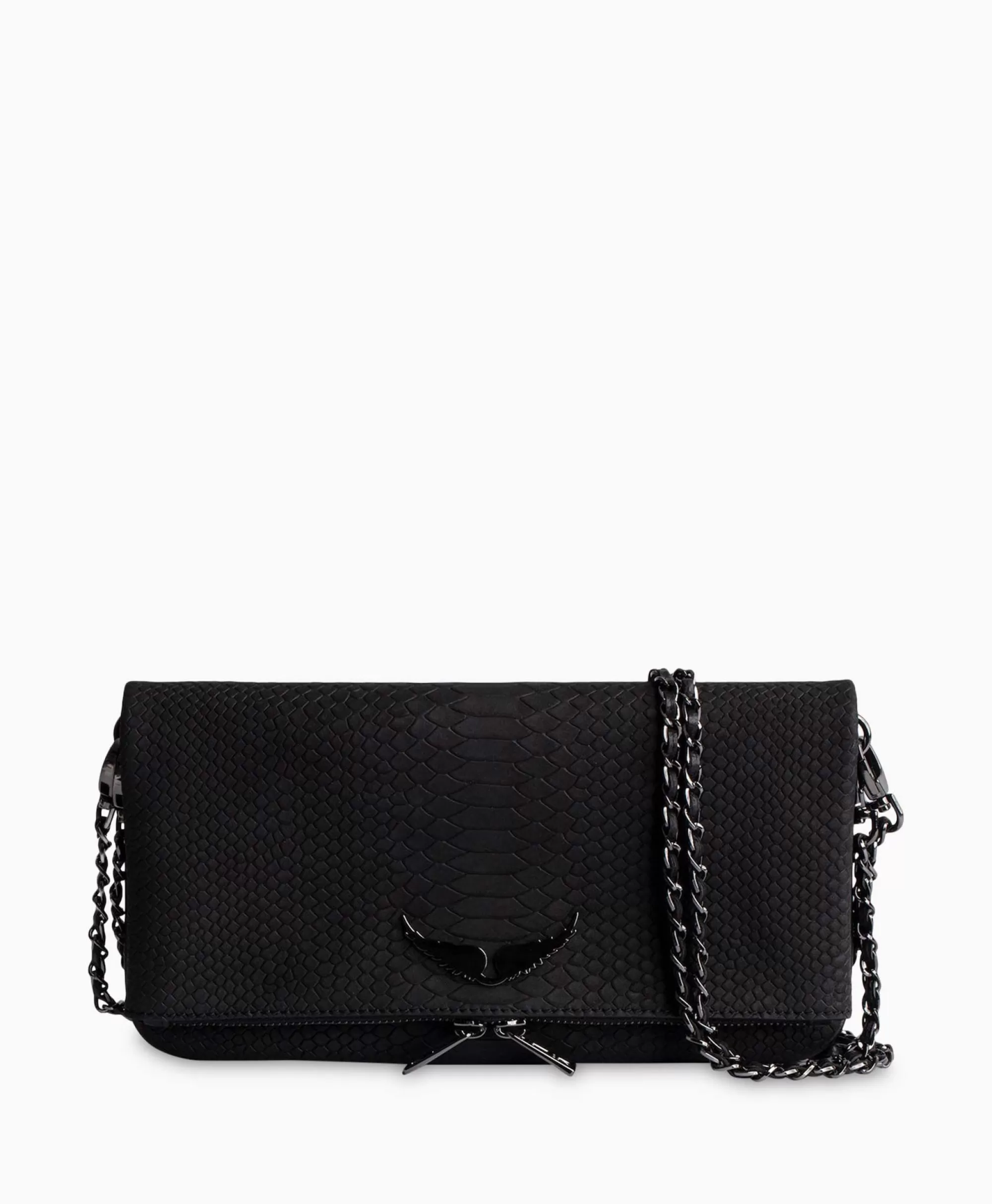 Tassen*Zadig & Voltaire Zadig & Voltaire Crossbody Tas Rock Soft Savage Zwart