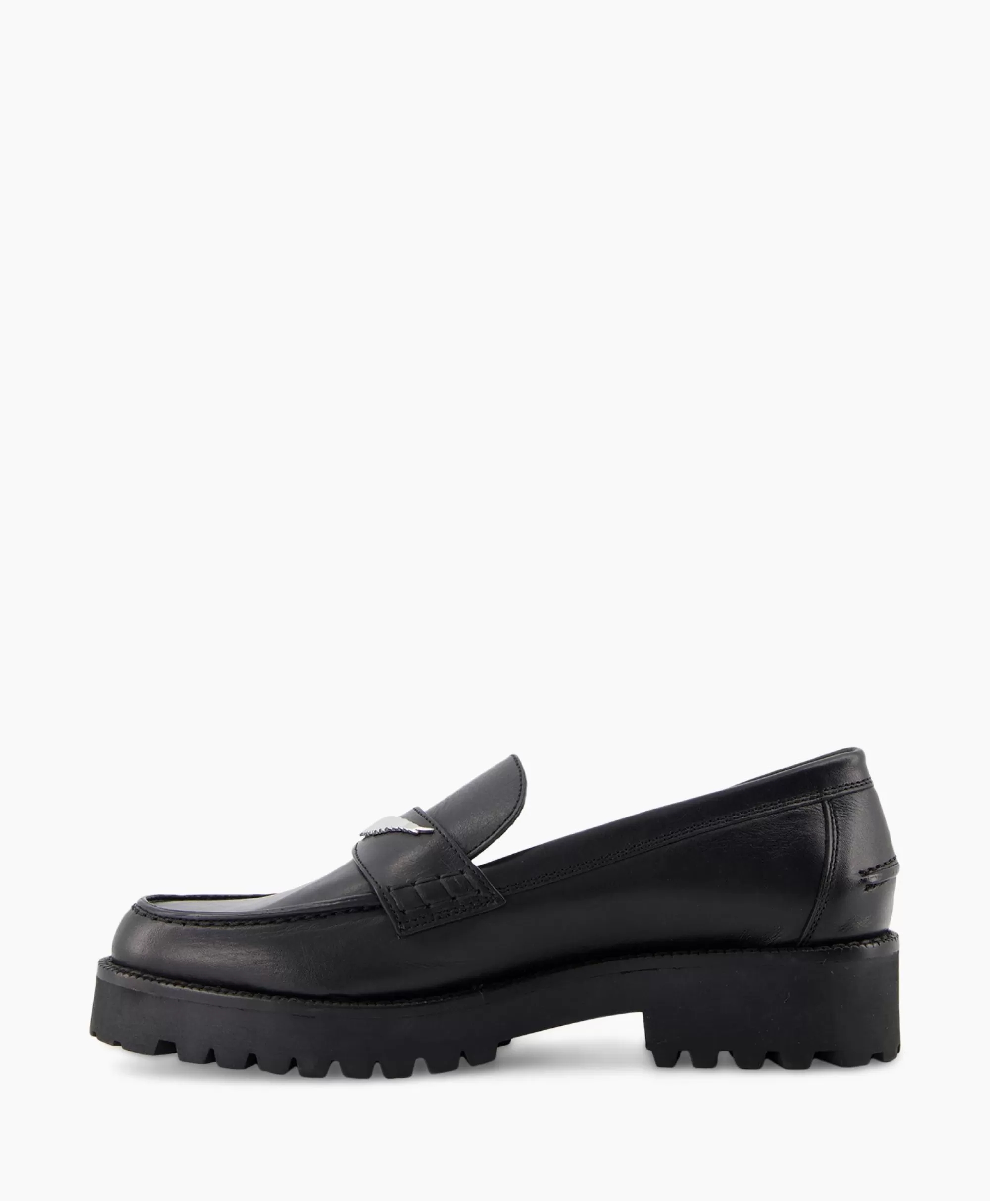 Instappers*Zadig & Voltaire Zadig & Voltaire Loafer Joecassin Semy Shiny Calfskin Zwart