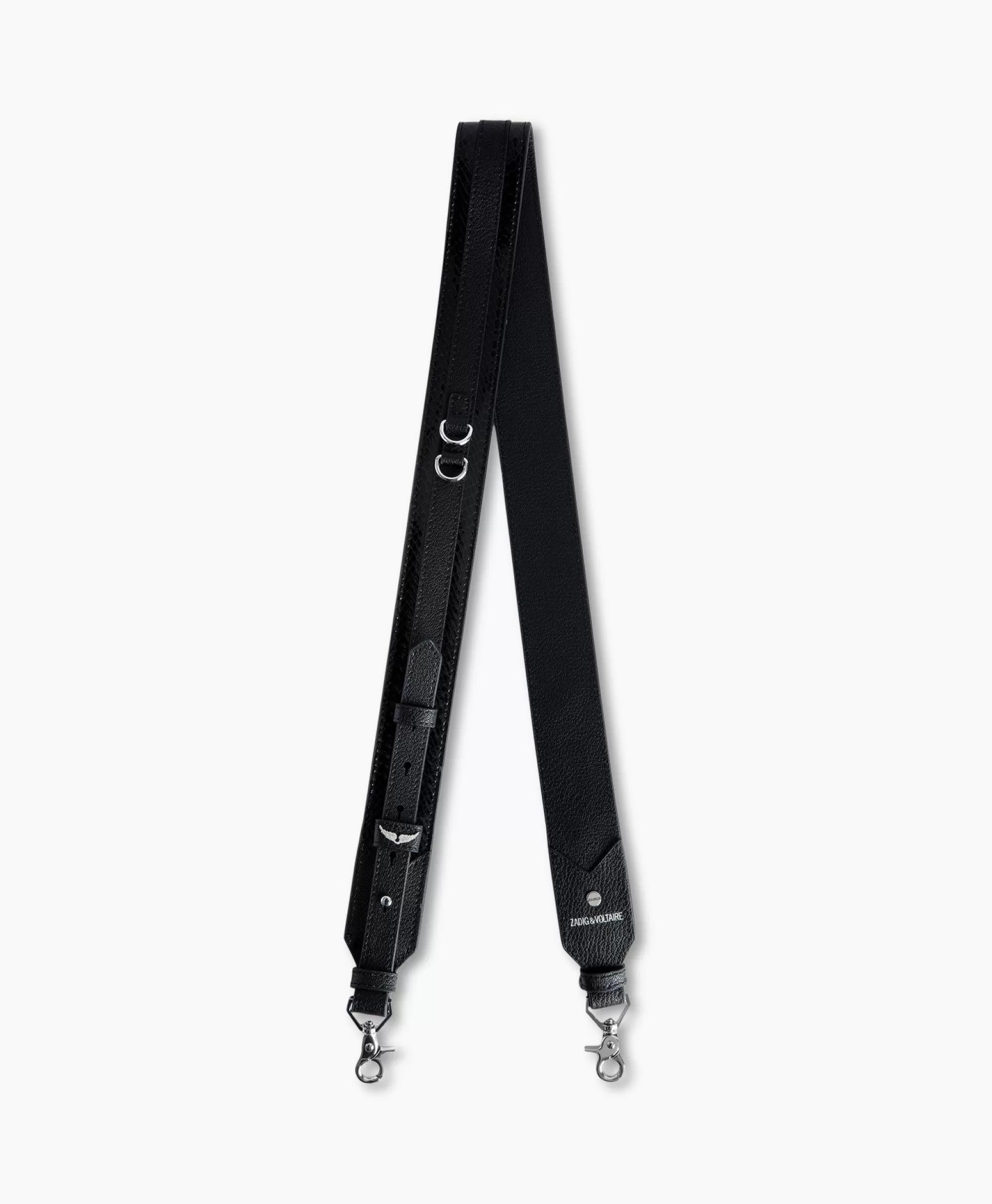 Riemen*Zadig & Voltaire Zadig & Voltaire Riem Strap Adjustable Glossy Wild Zwart