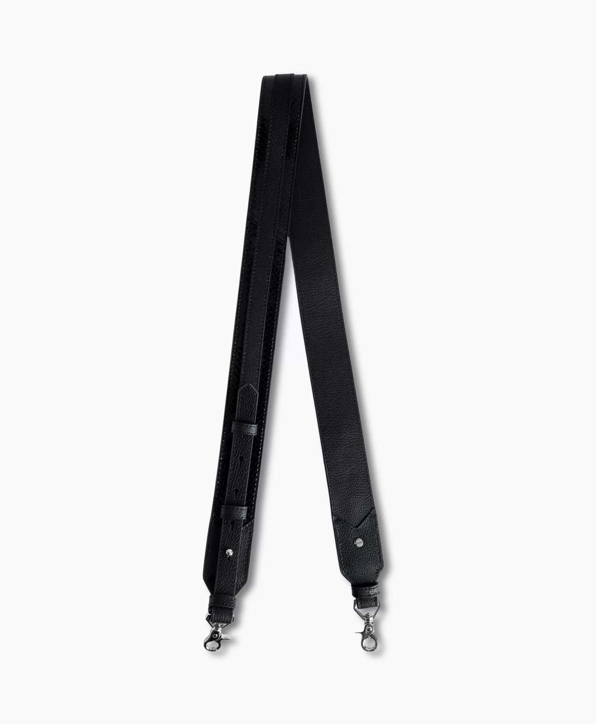 Riemen*Zadig & Voltaire Zadig & Voltaire Riem Strap Adjustable Glossy Wild Zwart