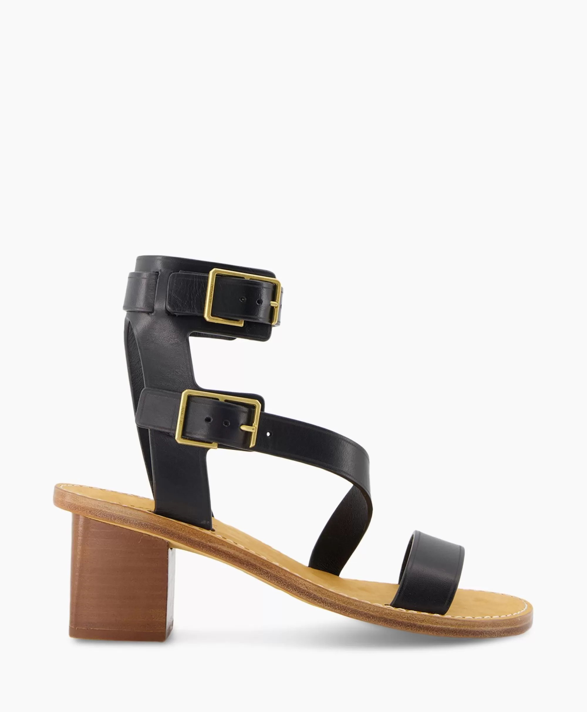 Sandalen*Zadig & Voltaire Zadig & Voltaire Sandaal Met Hak Cecilia Caprese Sandal Leather Zwart