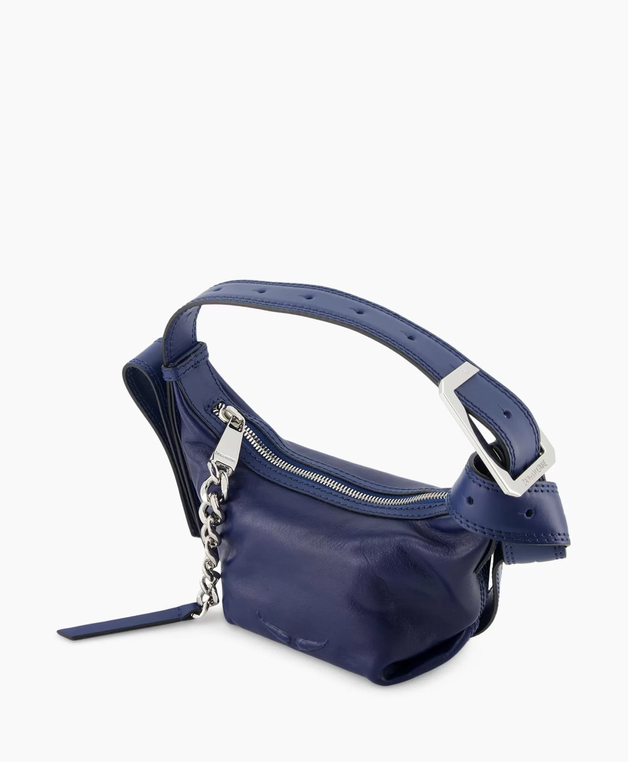 Tassen*Zadig & Voltaire Zadig & Voltaire Schouder / Hand Tas Le Cecilia Xs Leather With Veg Donker Blauw