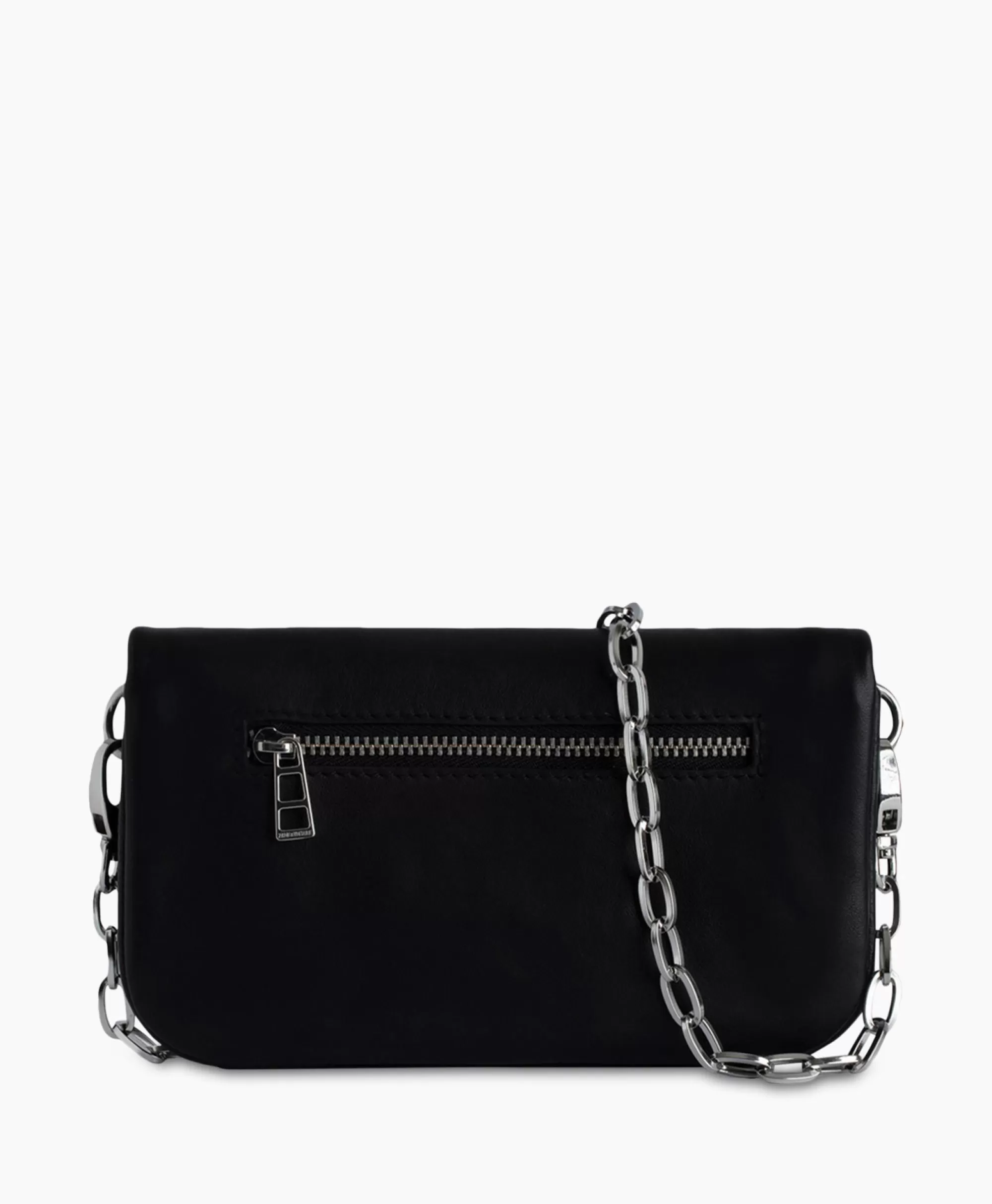 Tassen*Zadig & Voltaire Zadig & Voltaire Schouder / Hand Tas Rock Eternal Smooth Calfskin Zwart