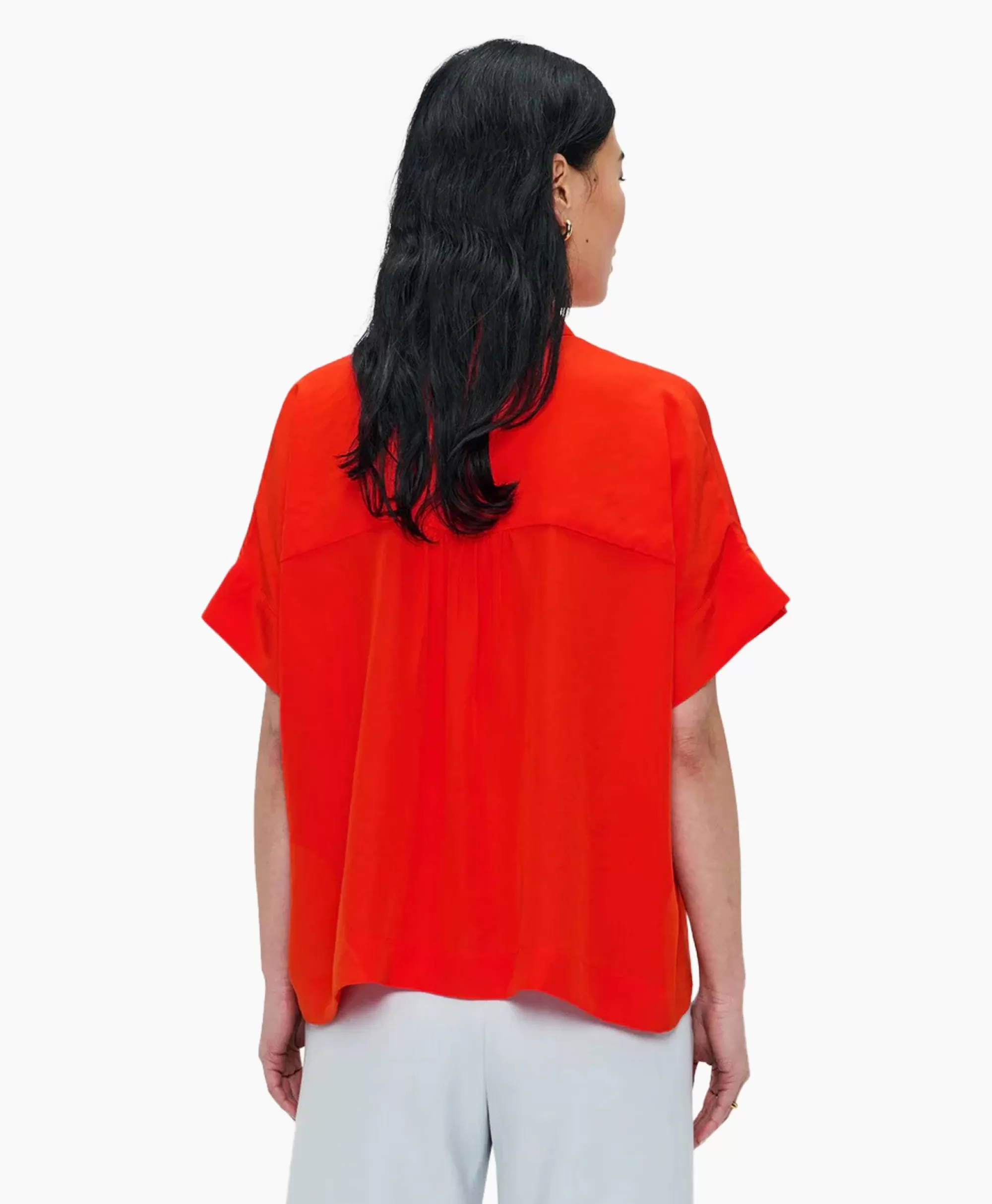 Blouses*Zenggi Blouse Techno Silk Rood