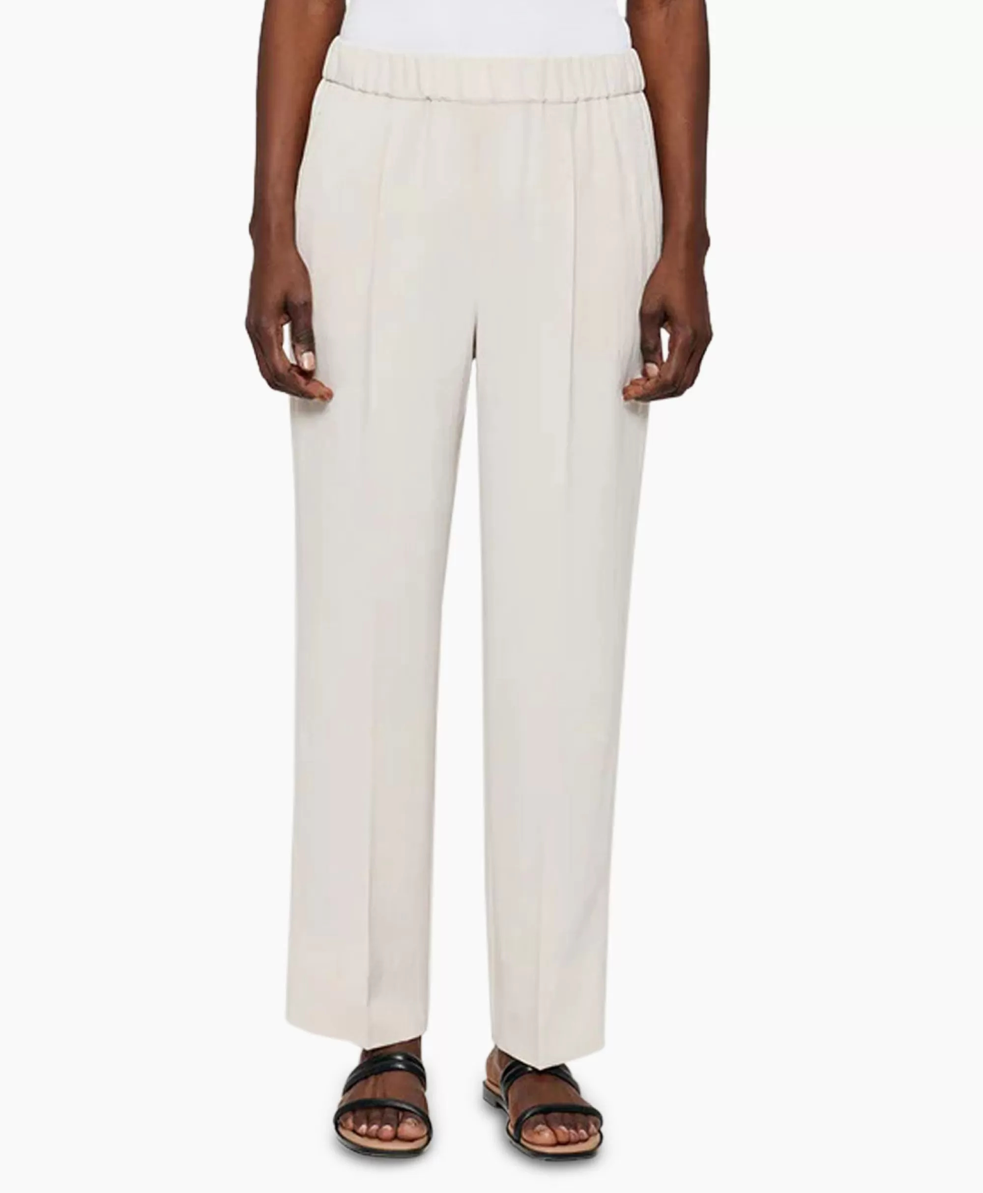 Broeken*Zenggi Chino Japanese Crepe Relaxed Off White