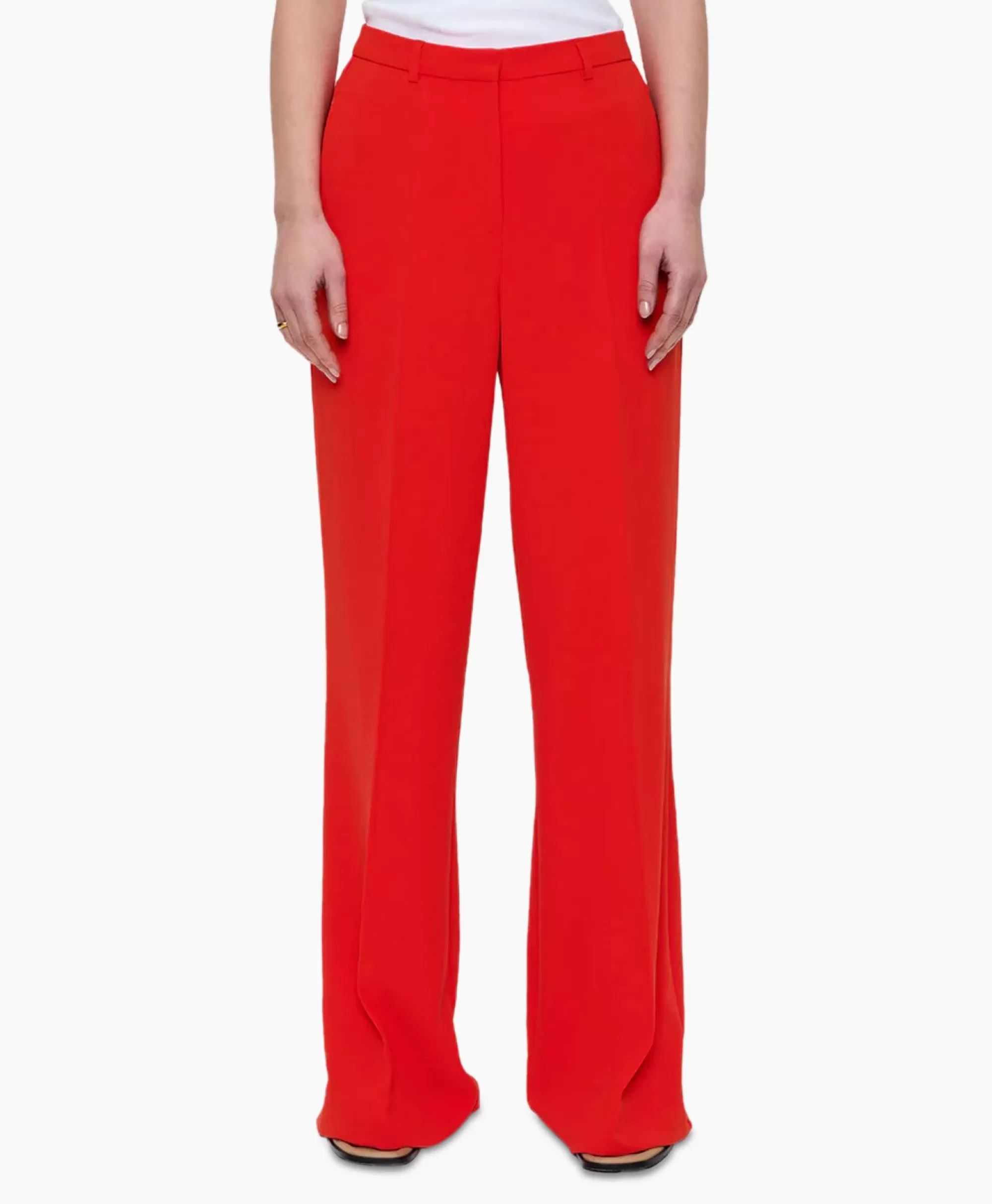 Broeken*Zenggi Pantalon Techno Silk Rood