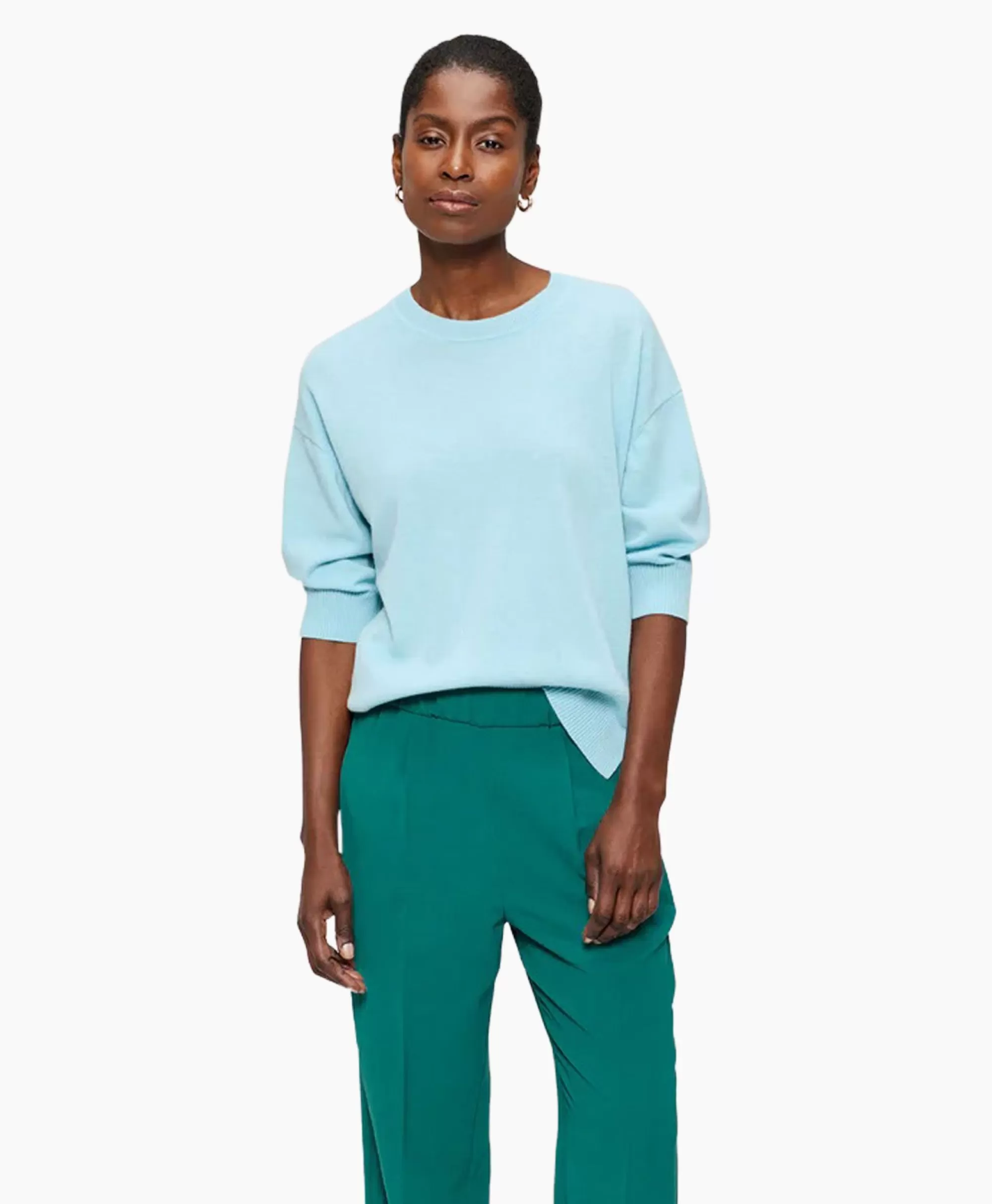 T-Shirts & Tops*Zenggi Top Relaxed Short Sleeve Aqua