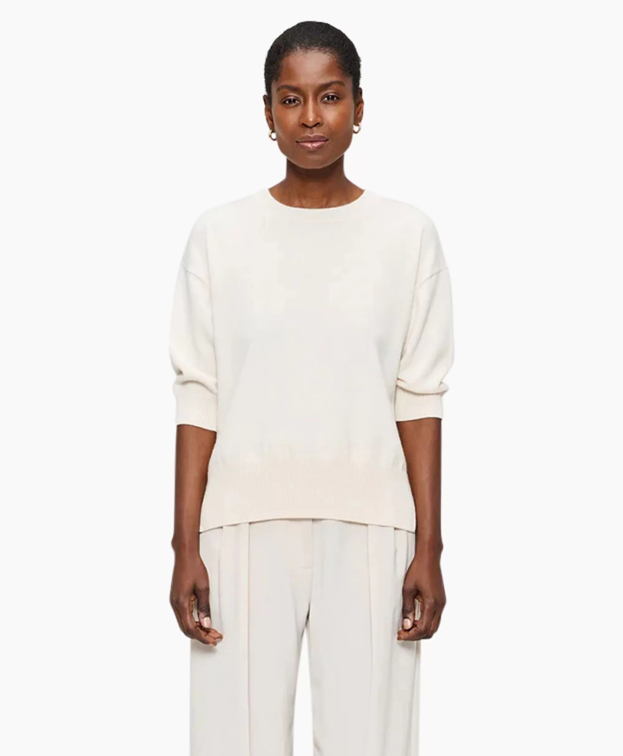 T-Shirts & Tops*Zenggi Top Relaxed Short Sleeve Off White